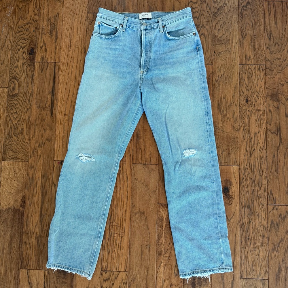 Agolde Light Wash 90s Pinch Waist Jeans